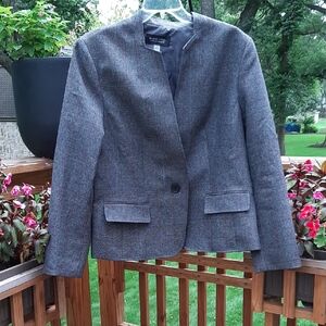 Evan Picone Gray Plaid Blazer Sz 16